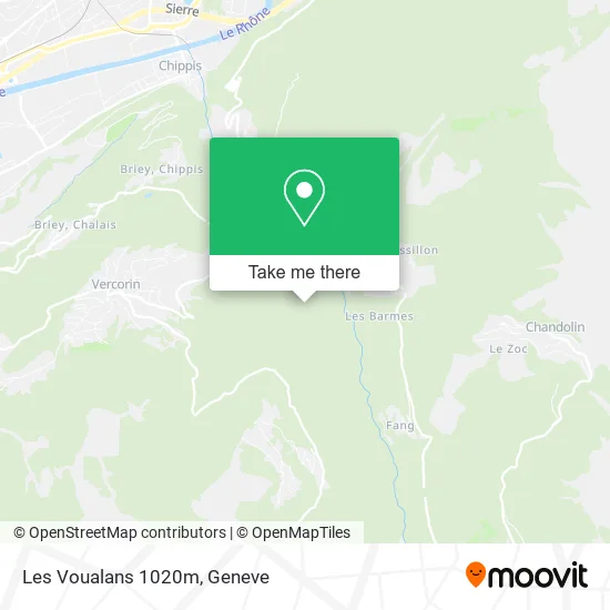 Les Voualans 1020m map