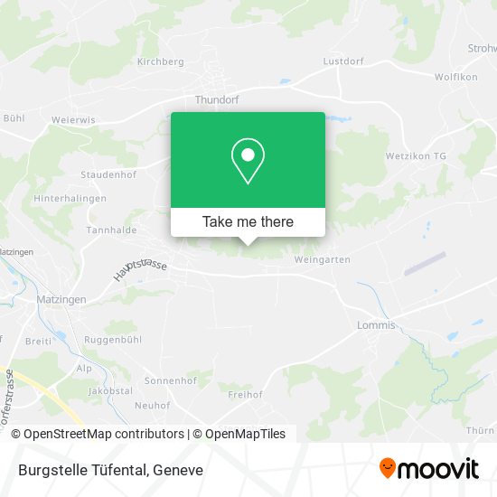 Burgstelle Tüfental map
