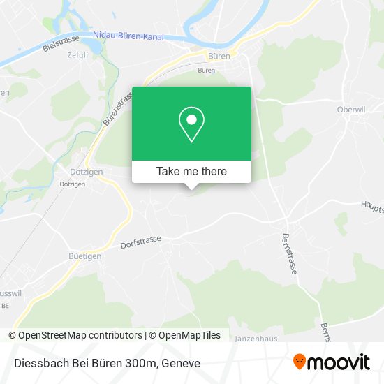 Diessbach Bei Büren 300m map