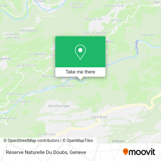 Réserve Naturelle Du Doubs map