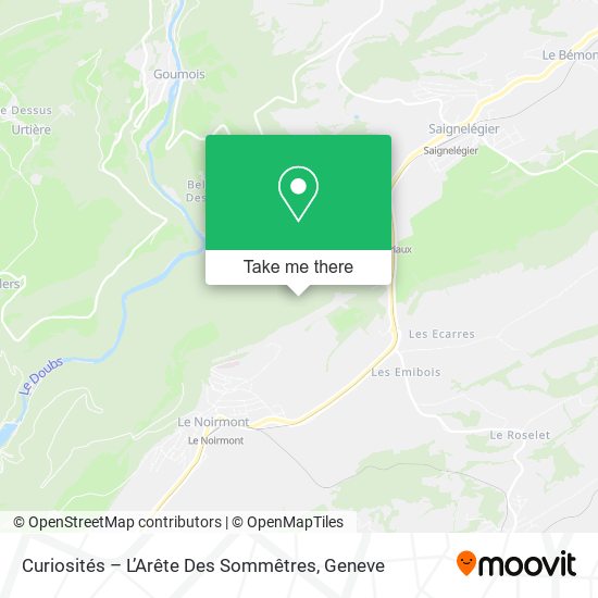 Curiosités – LʼArête Des Sommêtres map