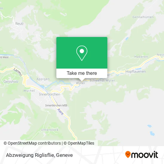 Abzweigung Riglisflie map