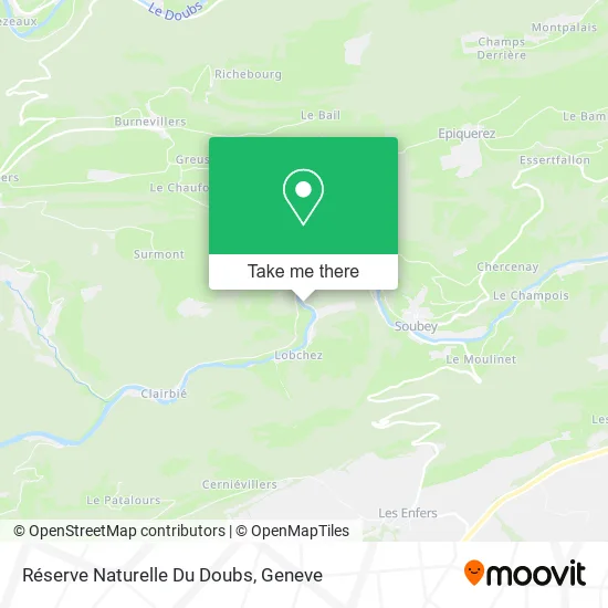 Réserve Naturelle Du Doubs map