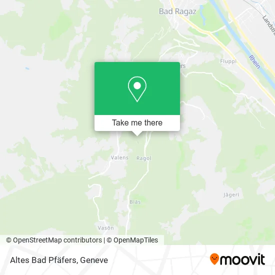 Altes Bad Pfäfers map