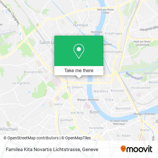 Familea Kita Novartis Lichtstrasse map