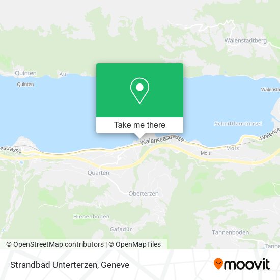 Strandbad Unterterzen map