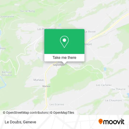 Le Doubs map