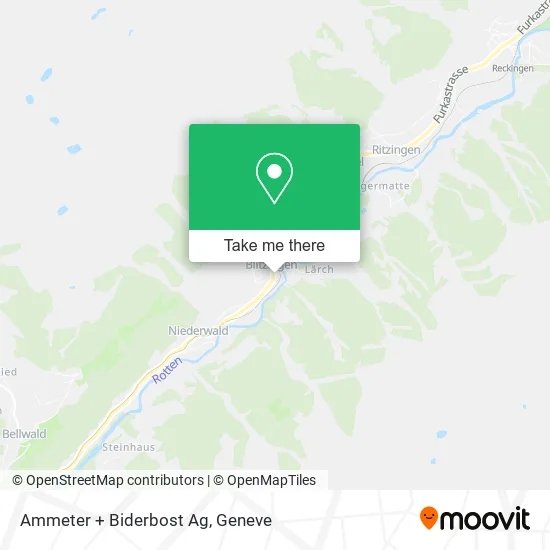 Ammeter + Biderbost Ag map