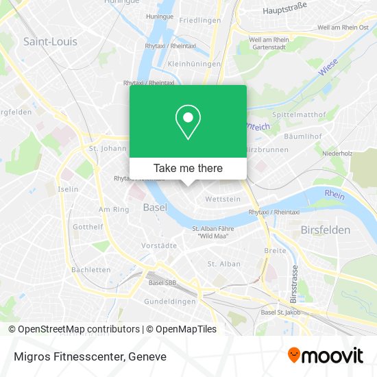 Migros Fitnesscenter map