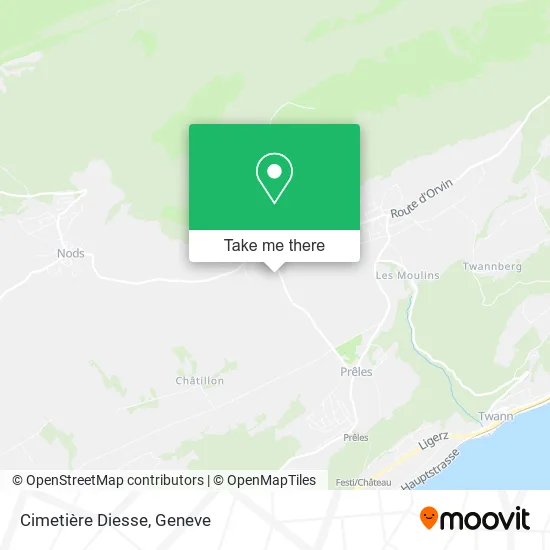 Cimetière Diesse map