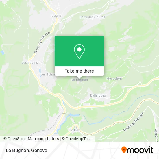 Le Bugnon map