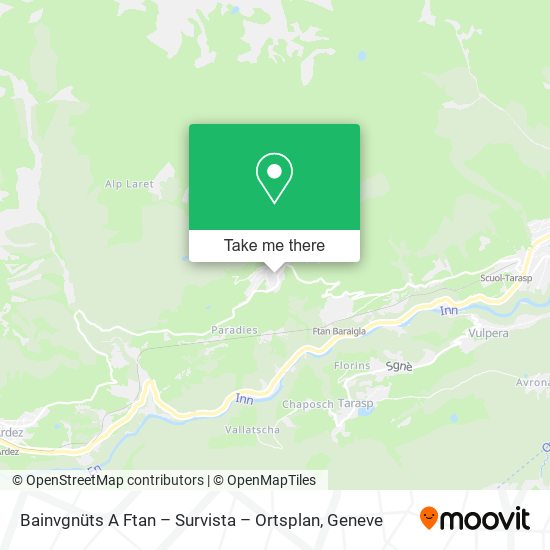 Bainvgnüts A Ftan – Survista – Ortsplan map