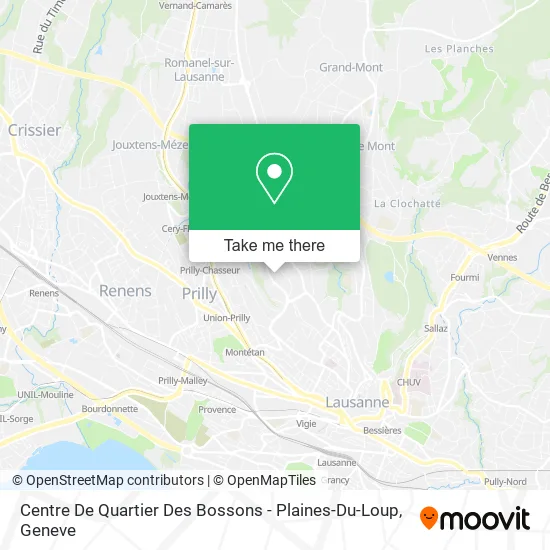 Centre De Quartier Des Bossons - Plaines-Du-Loup map