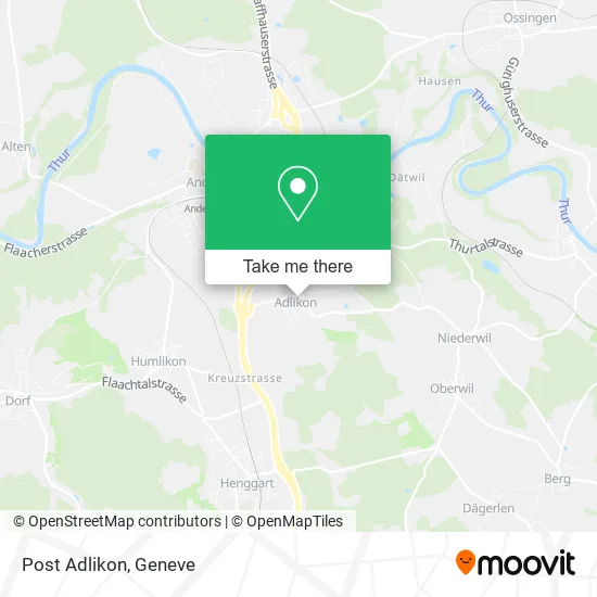 Post Adlikon map