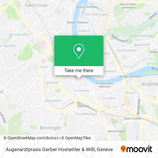 Augenarztpraxis Gerber Hostettler & Willi map