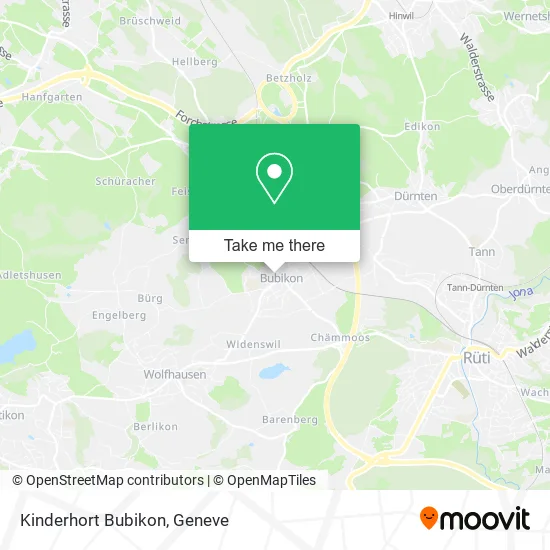 Kinderhort Bubikon map