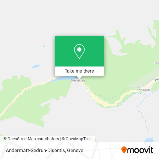 Andermatt-Sedrun-Disentis map