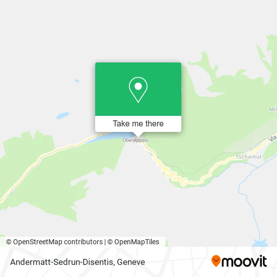 Andermatt-Sedrun-Disentis map