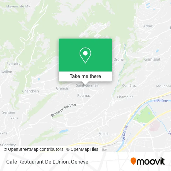 Café Restaurant De L’Union plan