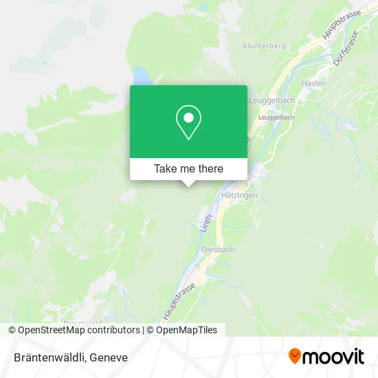 Bräntenwäldli map