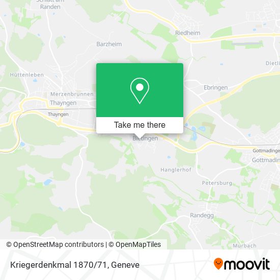 Kriegerdenkmal 1870/71 map