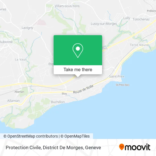 Protection Civile, District De Morges map