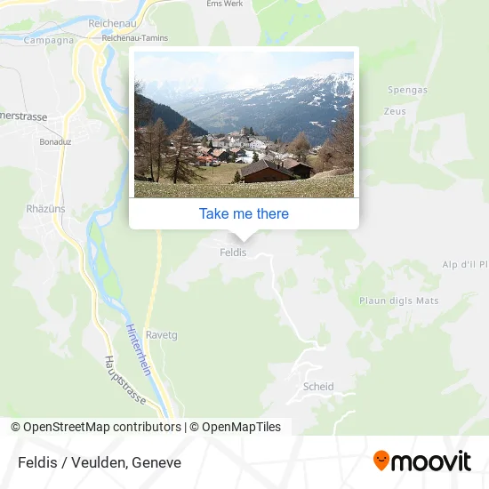 Feldis / Veulden map