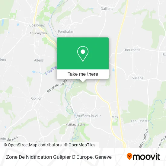 Zone De Nidification Guêpier D'Europe map