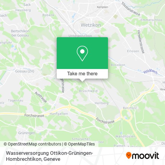 Wasserversorgung Ottikon-Grüningen-Hombrechtikon map