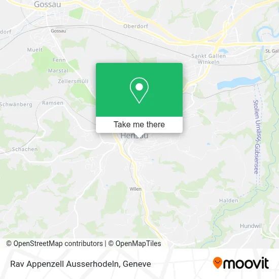 Rav Appenzell Ausserhodeln map