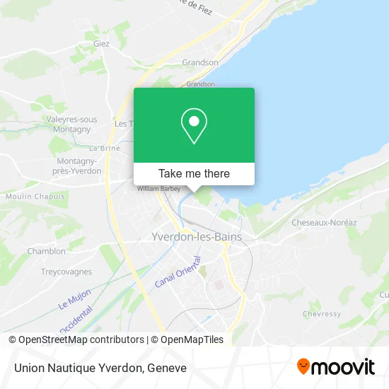 Union Nautique Yverdon map