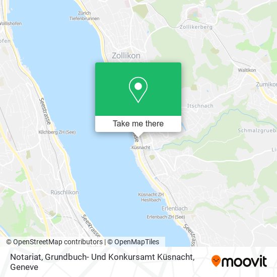 Notariat, Grundbuch- Und Konkursamt Küsnacht map