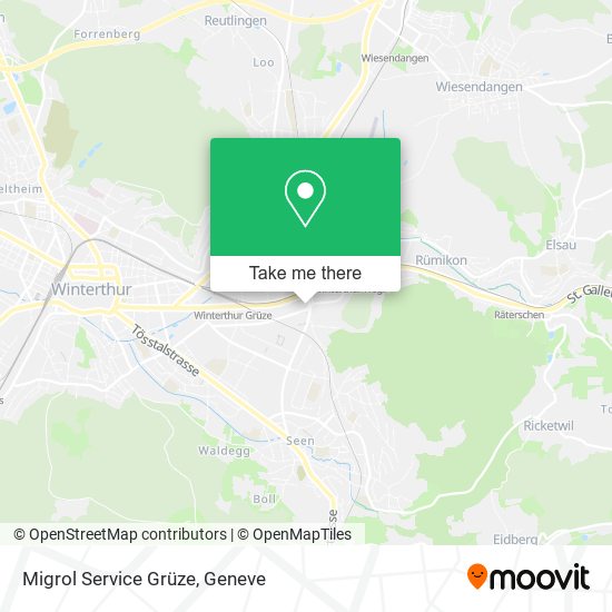 Migrol Service Grüze map
