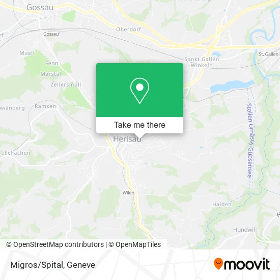 Migros/Spital map