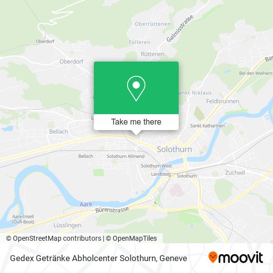 Gedex Getränke Abholcenter Solothurn map