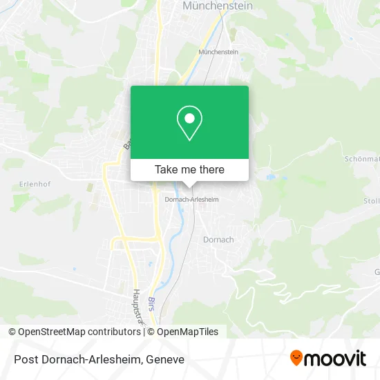Post Dornach-Arlesheim map