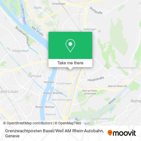 Grenzwachtposten Basel / Weil AM Rhein-Autobahn map
