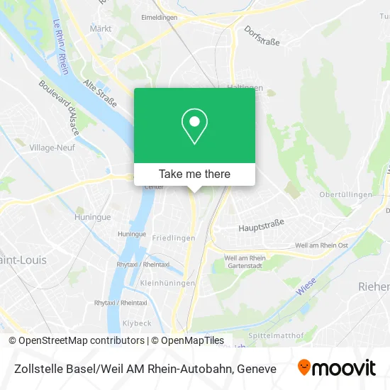 Zollstelle Basel / Weil AM Rhein-Autobahn map