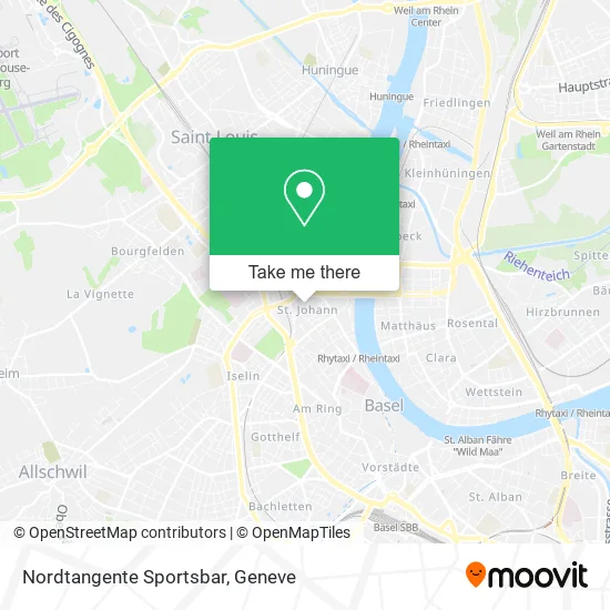 Nordtangente Sportsbar map