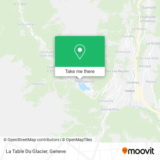 La Table Du Glacier map