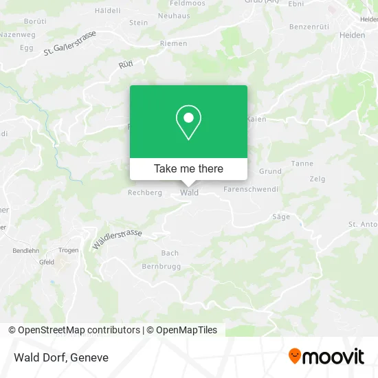 Wald Dorf map