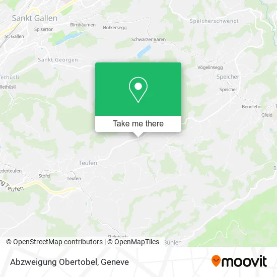 Abzweigung Obertobel map