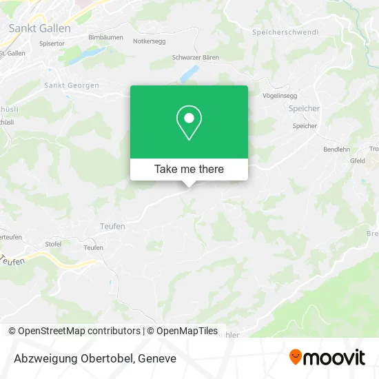 Abzweigung Obertobel map