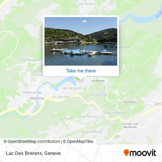 Lac Des Brenets map