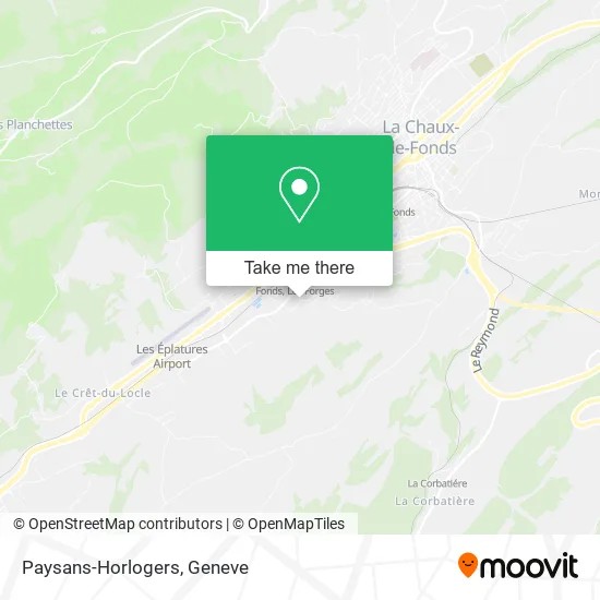 Paysans-Horlogers map