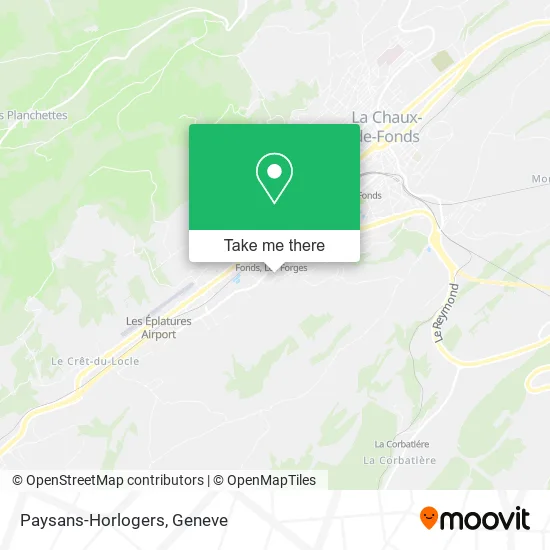 Paysans-Horlogers map