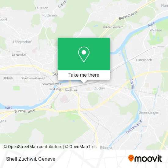 Shell Zuchwil map