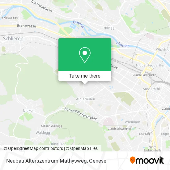 Neubau Alterszentrum Mathysweg map
