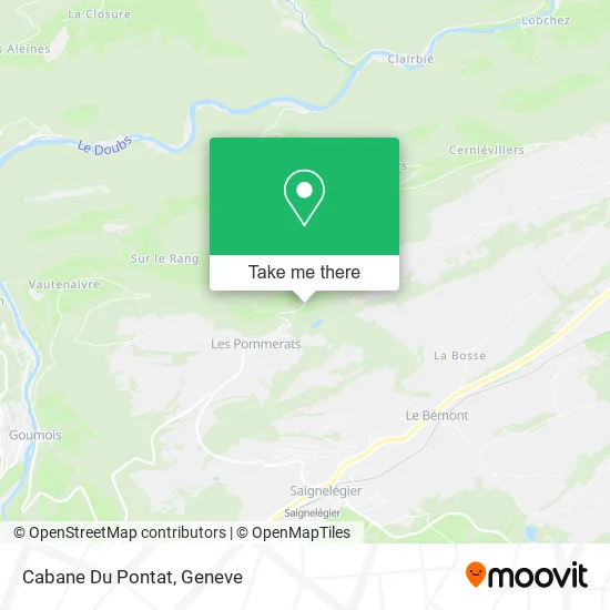 Cabane Du Pontat map