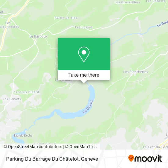 Parking Du Barrage Du Châtelot map